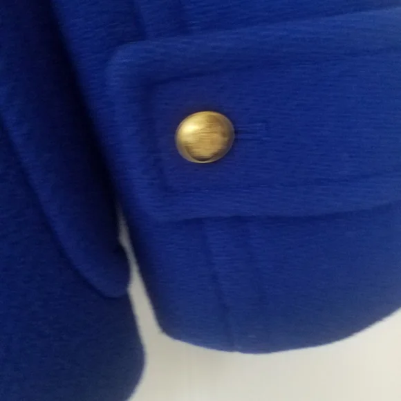 J. Crew Stadium Cloth Brilliant Blue Peacoat Jacket - Picture 5 of 13